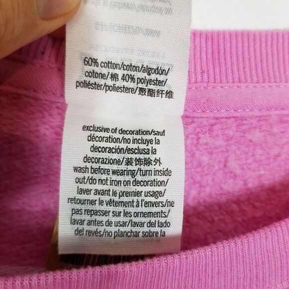 Victorias Secret PINK Women GRAPHIC Oversized TIE DYE Varsity Sweatshirt Sz S - Picture 4 of 5